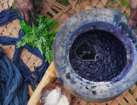 natural dyeing - indigo blue