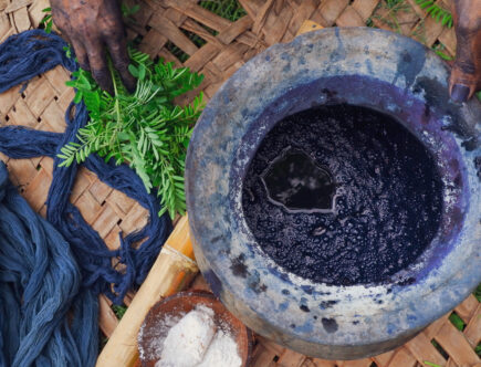 natural dyeing - indigo blue